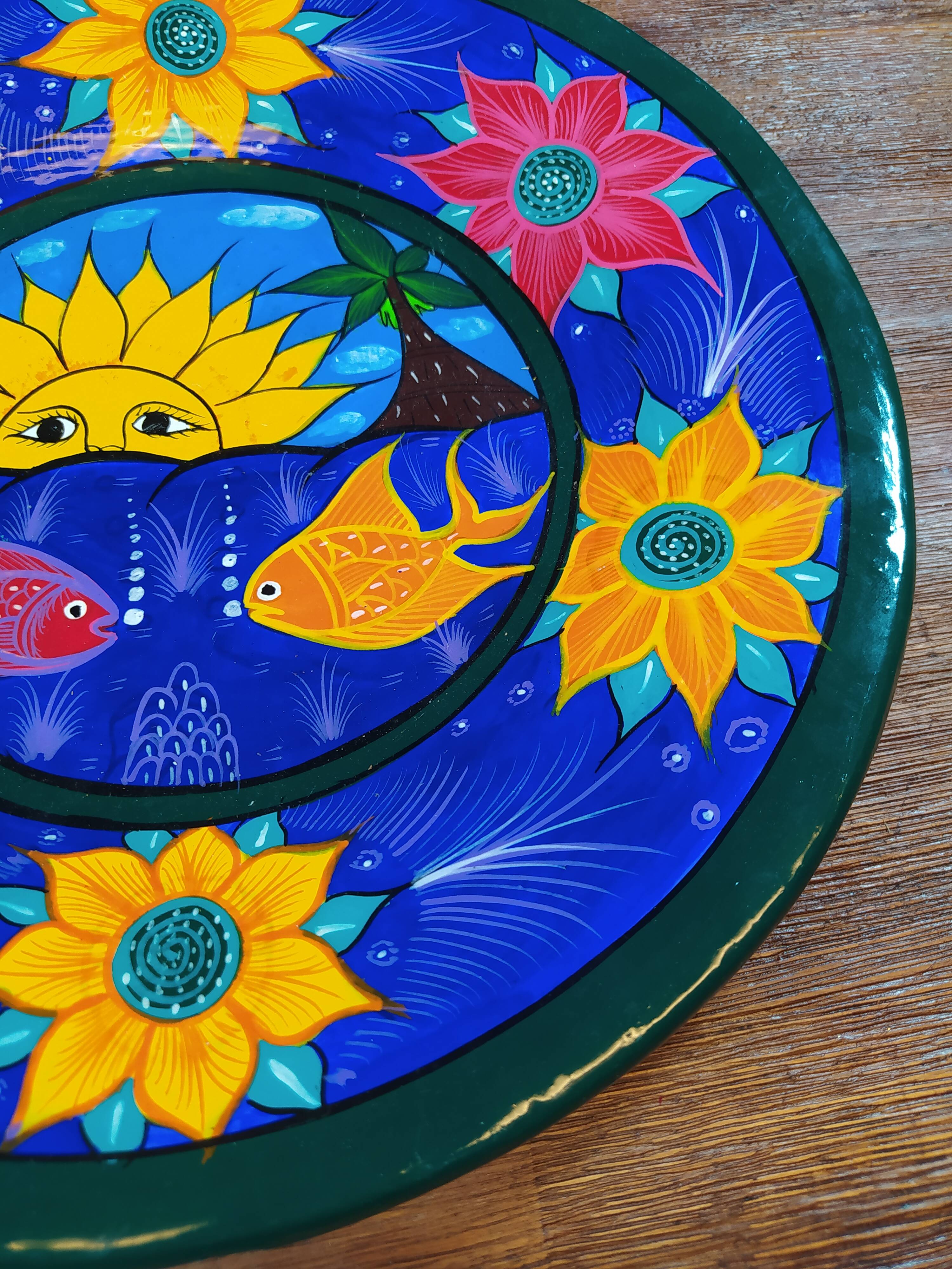 Assiette Décorative Multicolore