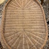 Vintage wicker elephant side table