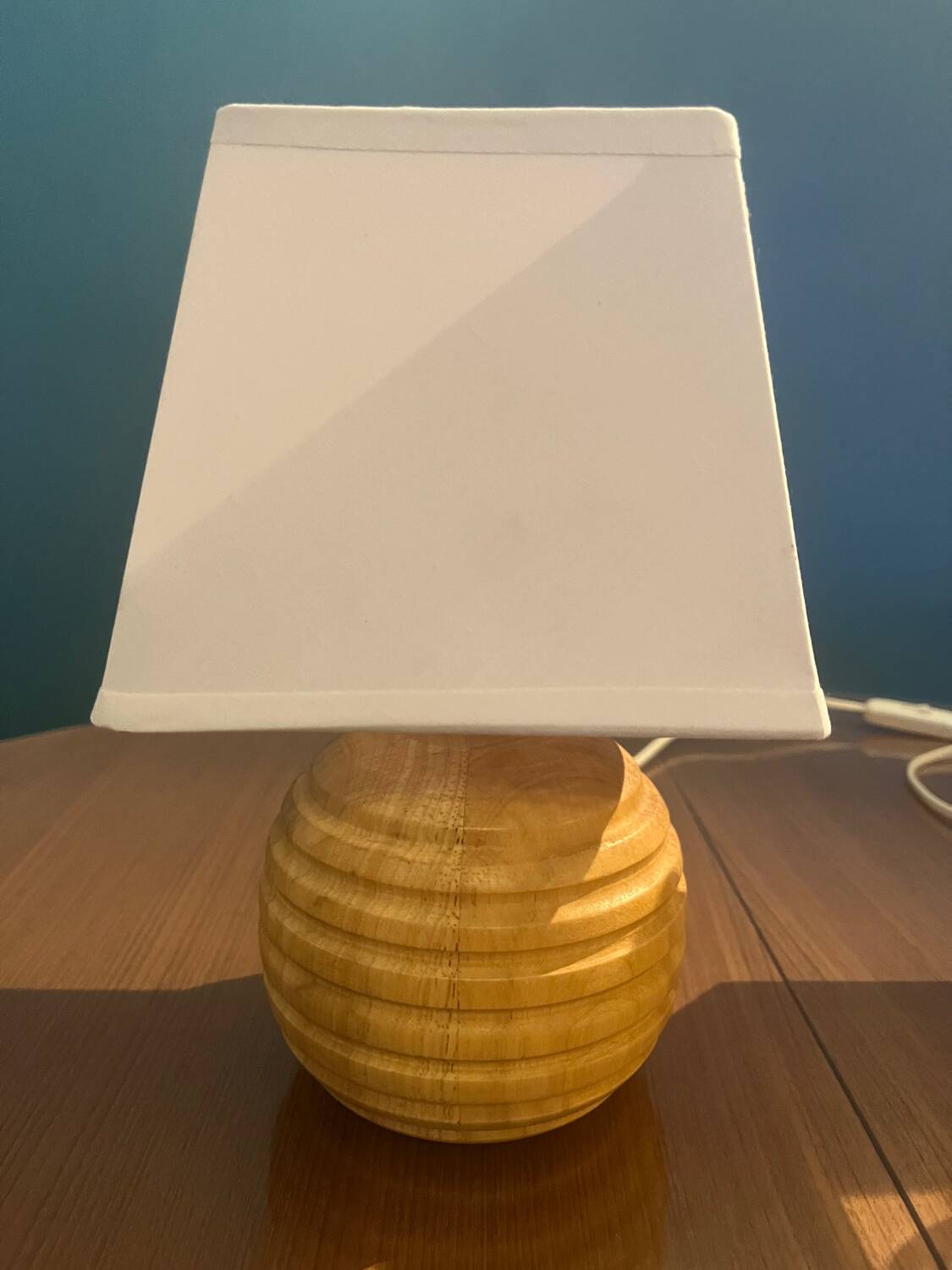 Pair of Laura Ashley solid wood lamp duo