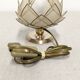 Pair of mother-of-pearl lotus flower bedside or mood lamps