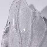 Vintage Murano glass wall lamp leaf shape set of 2 - Italy 1970