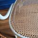 Chair / armchair cannage and wood painted shaby vintage