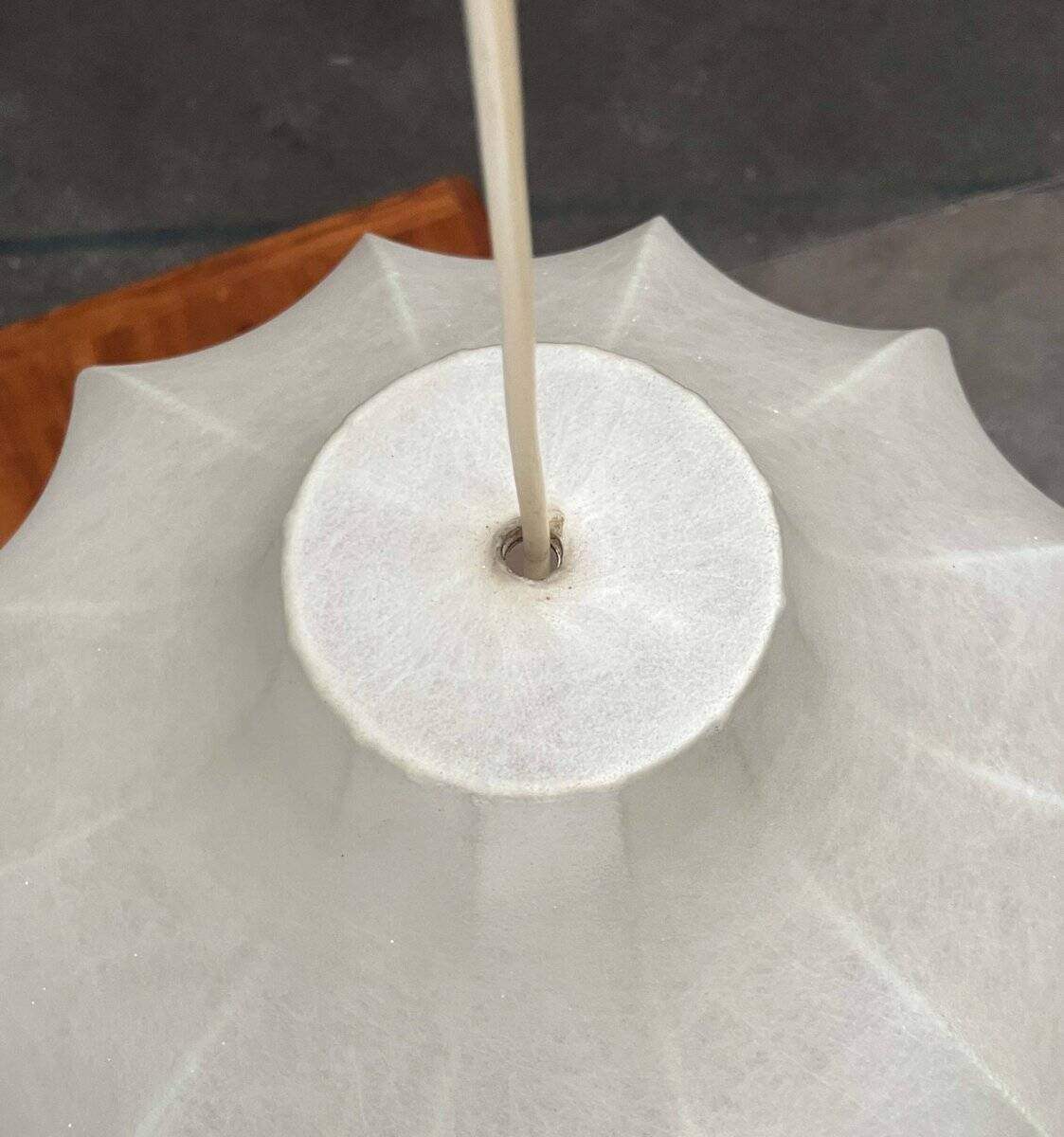 Modern mid-century Cocoon pendant lamp by Friedel Wauer for Goldkant Leuchten, 1960s.