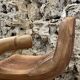 Unique vintage exotic wood hand chair, 70s