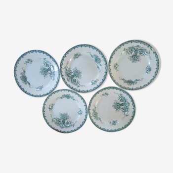Vintage plates porcelain iron earth saint Amandinoise