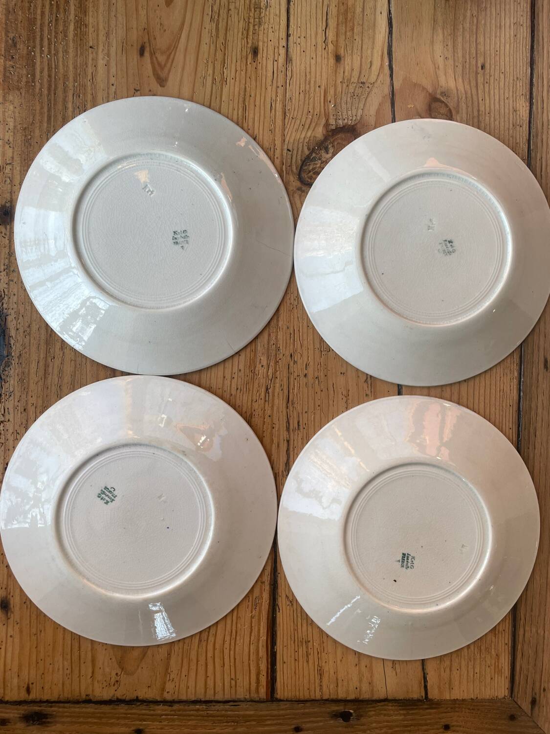 Luneville earthenware plates from 1890