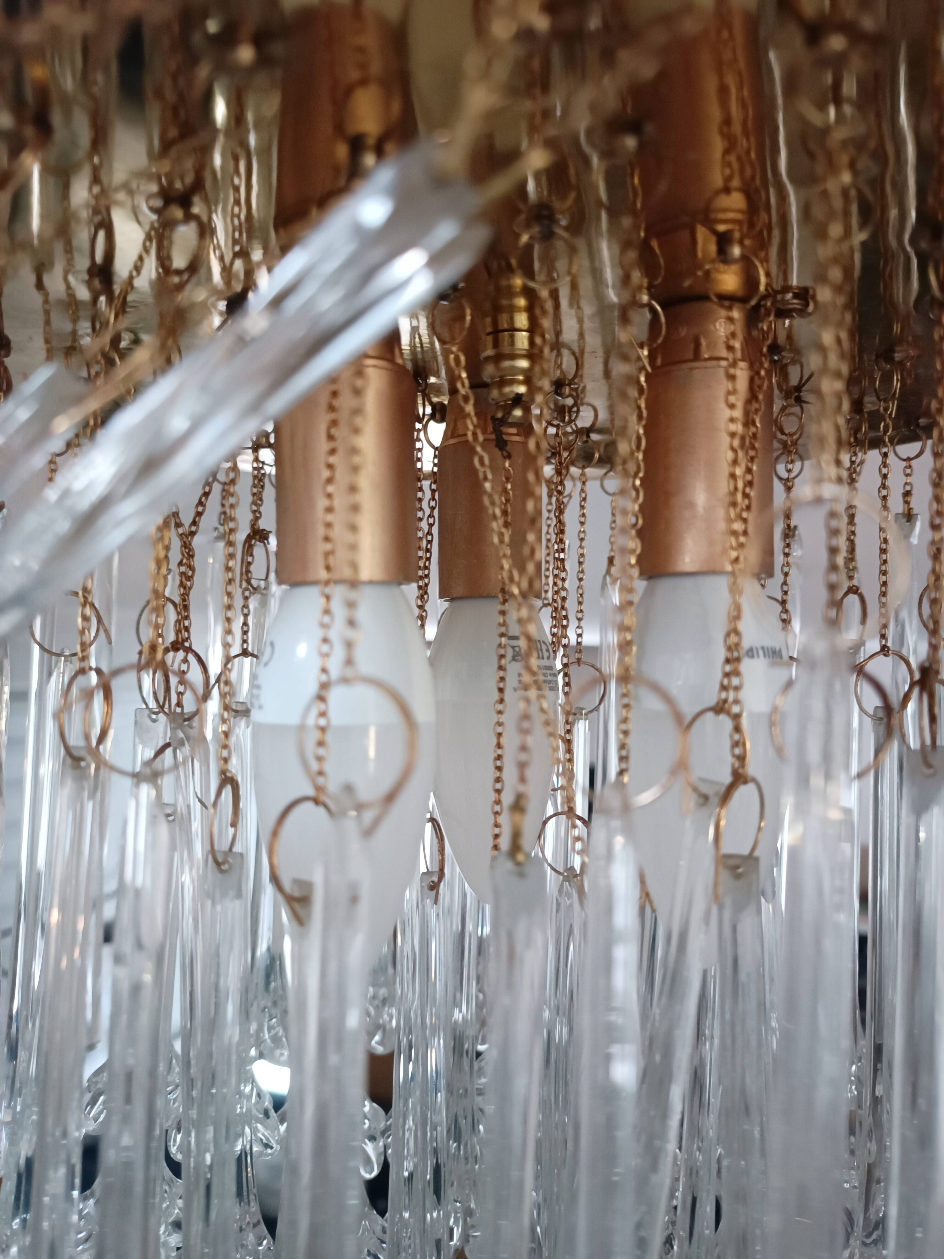 Murano glass chandelier by Venini 1960s