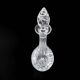 Antique Crystal high Decanter with original Lid with debossed pattern from Sweden early 1900s