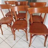 Series of 6 Baumann bistro chairs