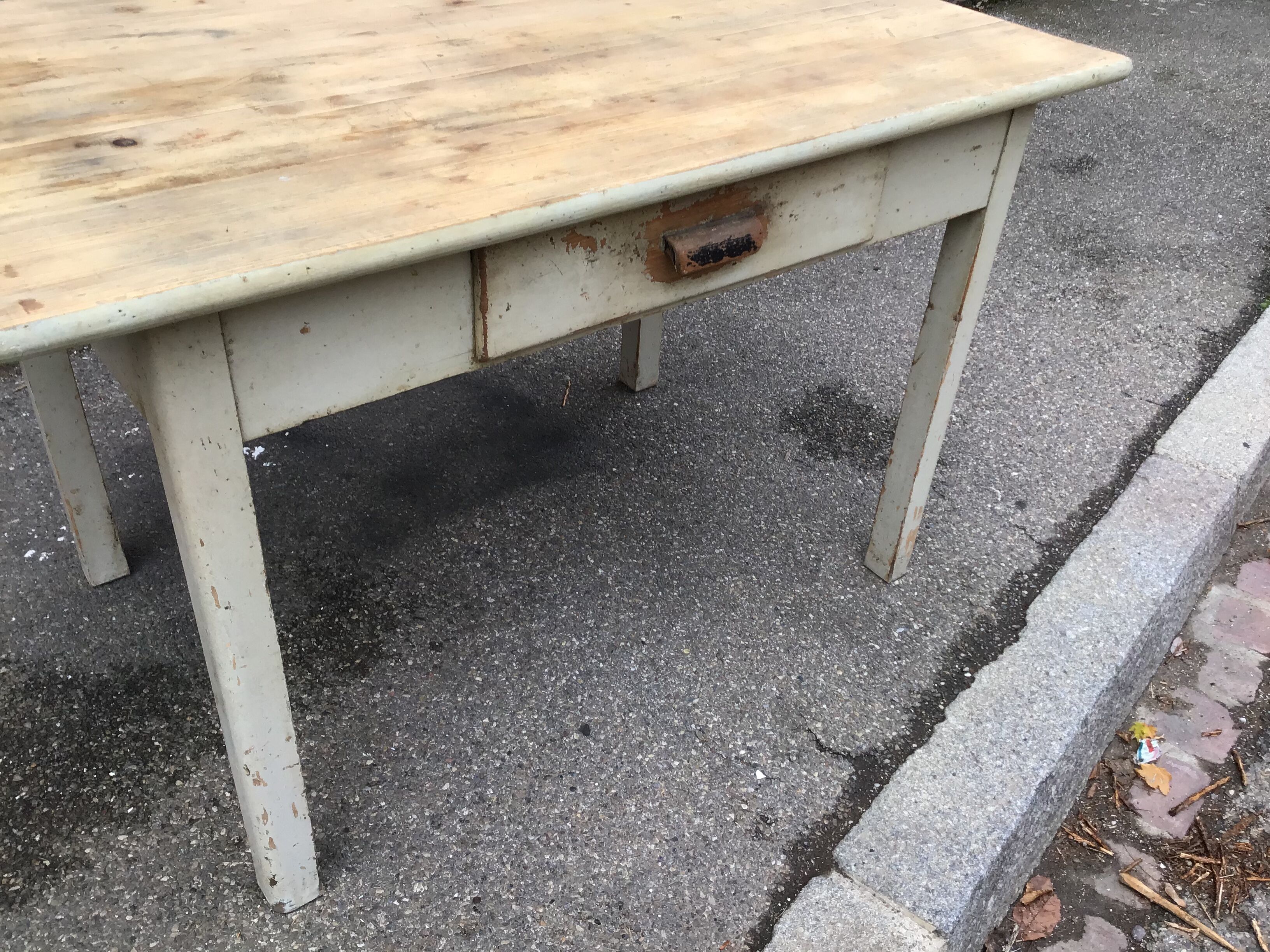 Vintage fir farm table