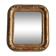 Miroir Louis-Philippe en bois et stuc doré à décor floral, XIXe, 43 x 38 cm