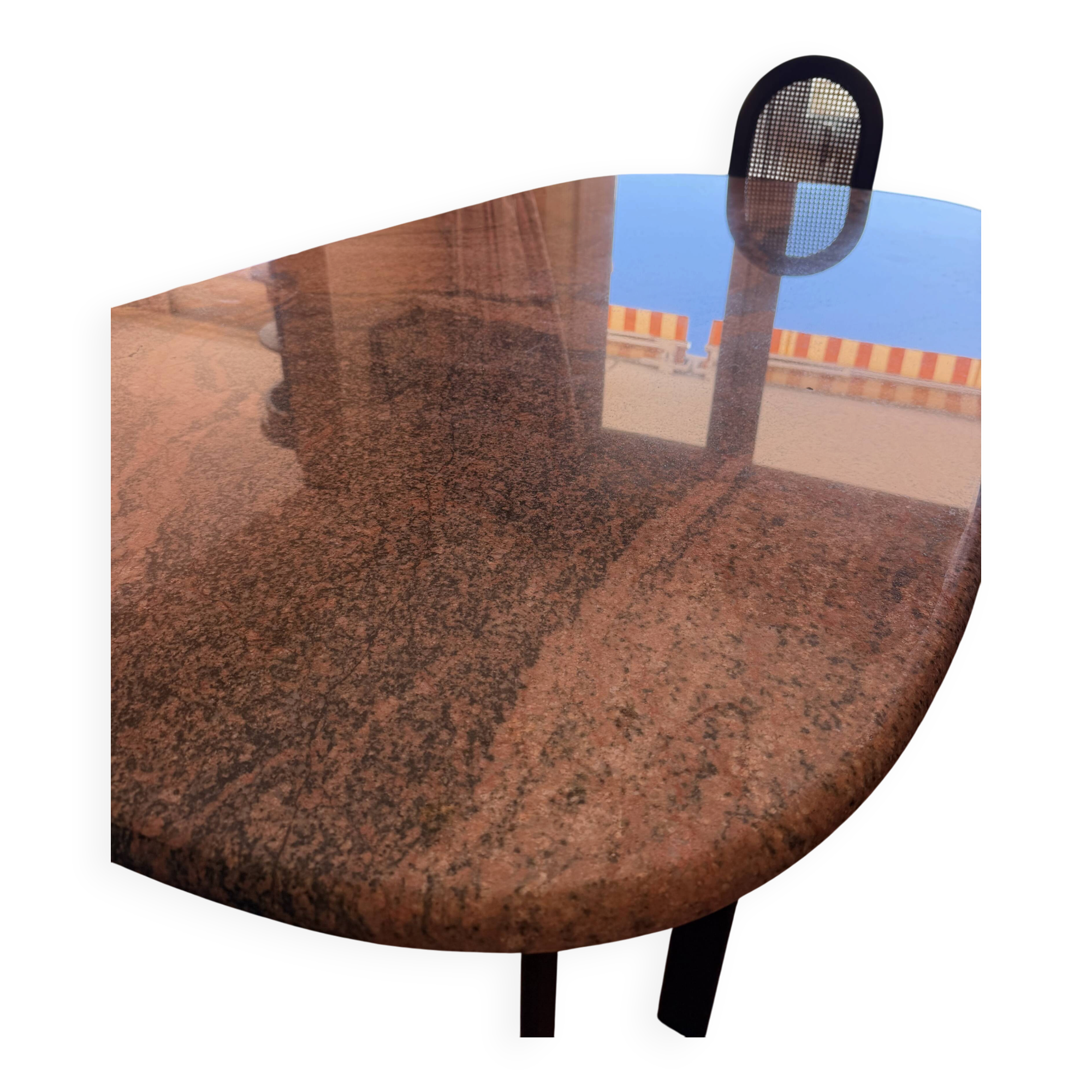 Brazilian pink granite dining table