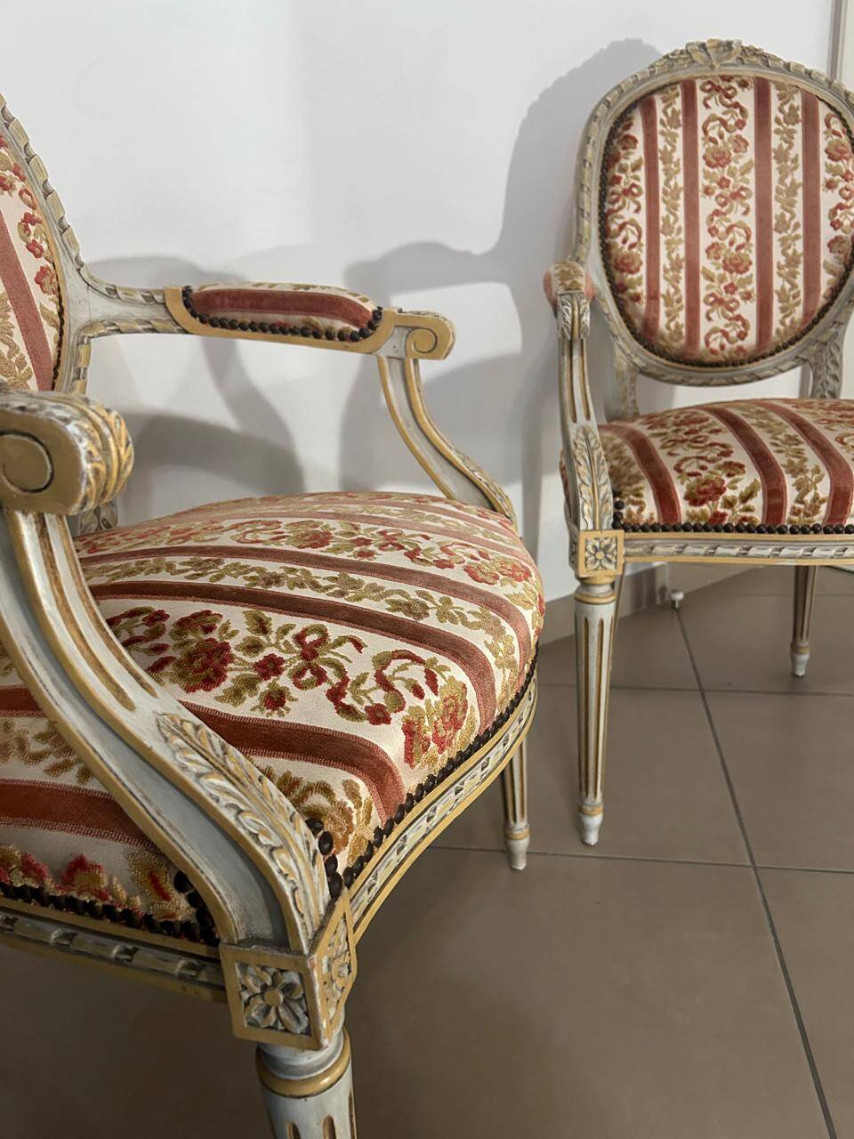 2 Pairs of Louis XVI period armchairs