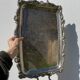 Silver metal rectangular butler tray