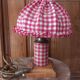 Lampe à poser rustique abat- jour vichy cottagecore