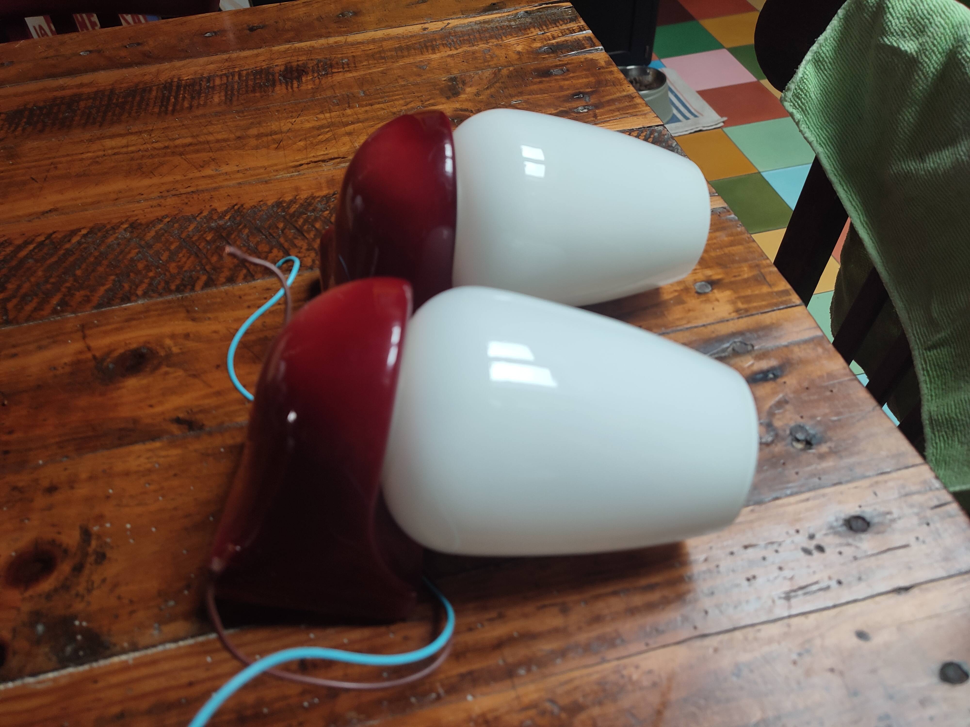 Pair of vintage 1970s wall lights