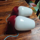 Pair of vintage 1970s wall lights