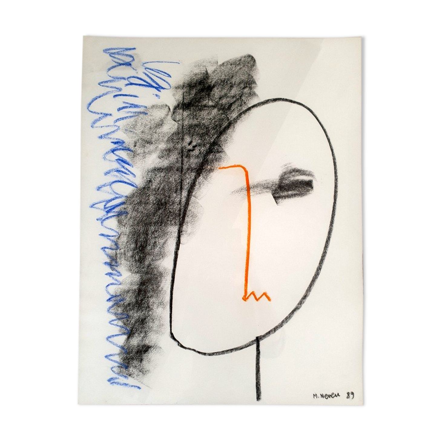 Pastel sur papier - signée en bas à droite - datée 1989 Marcel Neveu (1935-1993)