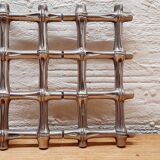 Bamboo silver metal trivety