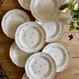 Set of 10 vintage Limoges porcelain soup plates