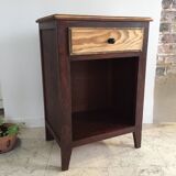 Vintage compass leg bedside cabinet