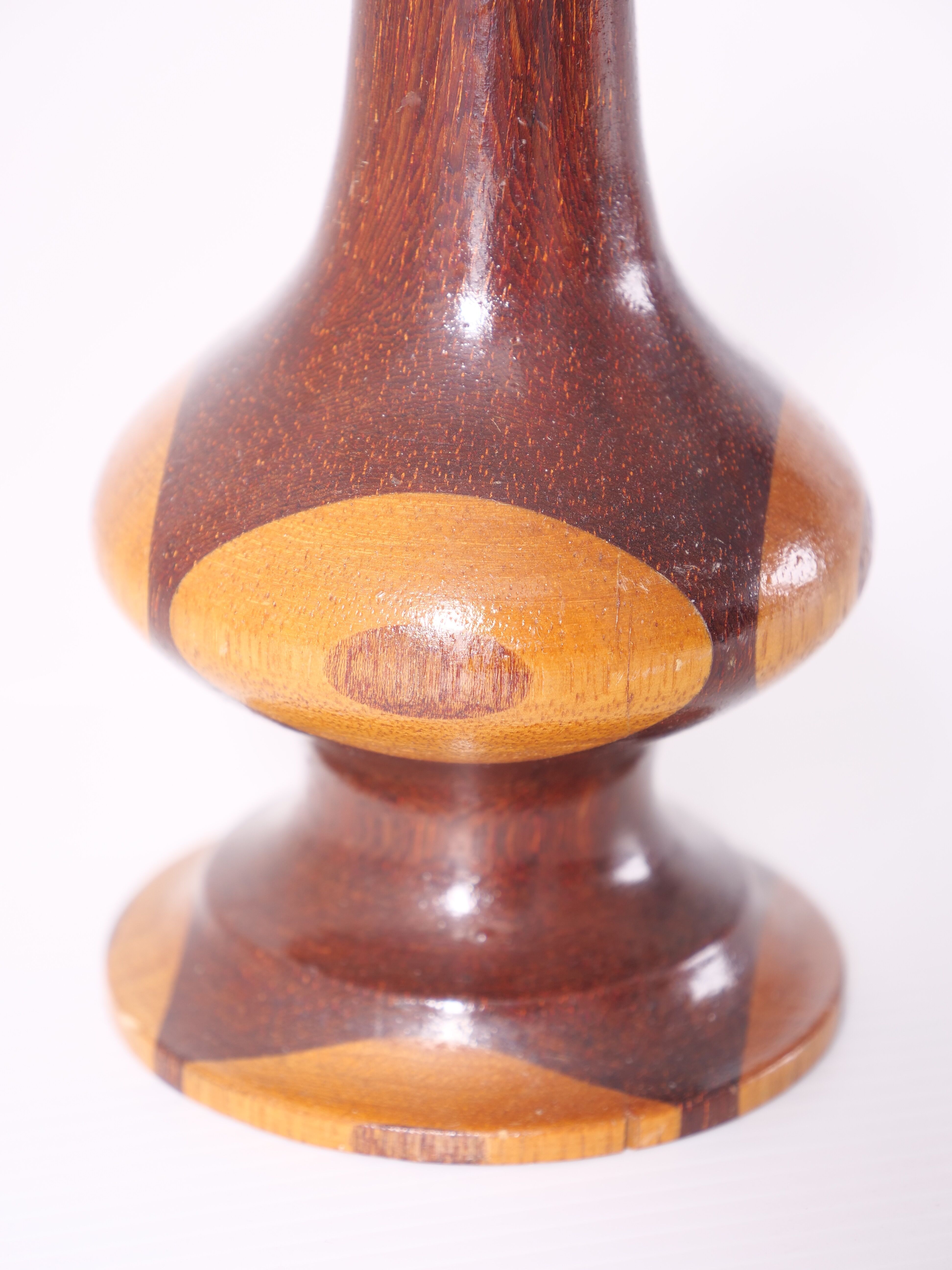 Artistic soliflore wooden turned assembly