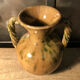 Handled vase in enameled ceramic, stamp to identify