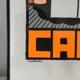 "Cul Carré" orange poster 70x50 cm handmade hand-printed numbered