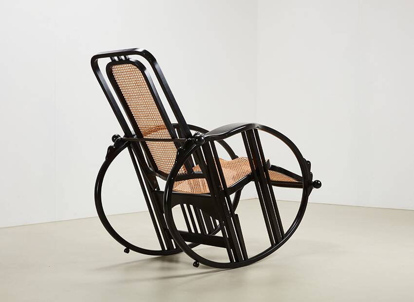 Fauteuil à bascule « Egg » de Max Fabiani, modèle 267 pour Witmann (Attrib.), années 1920/1980