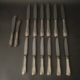 Set of 14 silver-plated knives from Christofle, uniplat model