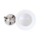 White spherical ceiling lamp HP Leuchten, Germany 1970s