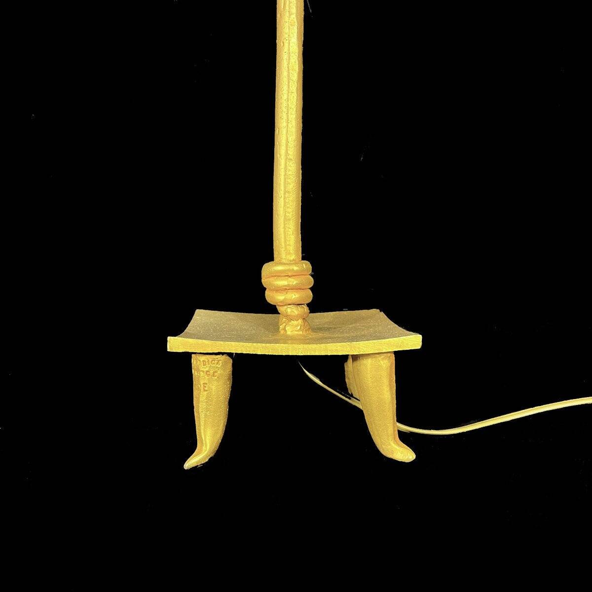 Pierre Casenove for Fondica - High Table Lamp in Gilded Bronze - 1980s