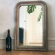 Miroir antique français Louis Philippe – crème et or, fin du 19e siècle