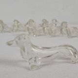 12 plastic dachshund/bassett knife holders 1970s