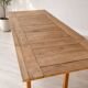 Extendable farmhouse table in solid oak, renovated.