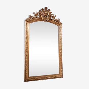 Gilded mirror Napoleon III 162 cm x 0.90 cm