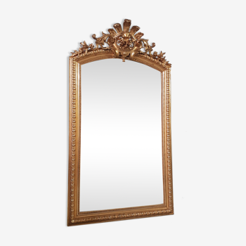 Miroir doré Napoléon III  162 x 0.90 cm