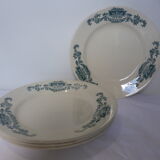 4 Longchamp ironstone flat plates, Lutèce model