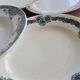 Mismatched vintage flat plates in ironstone - Blue/green decor