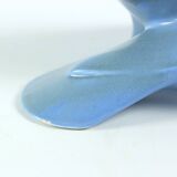 Sculpture en céramique de deux colombes bleues, Keramia, années 1960