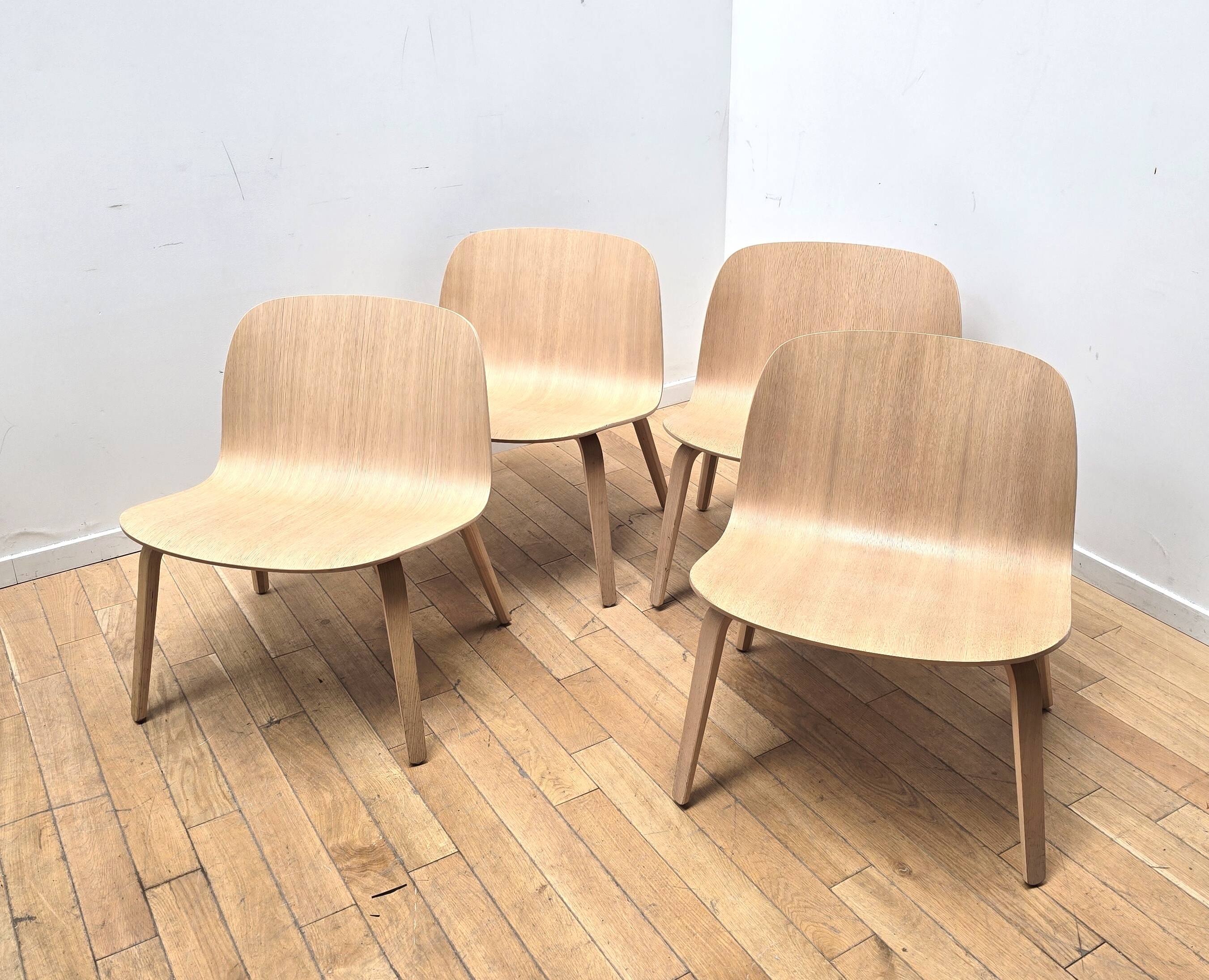 Set of 4 Muuto armchairs
