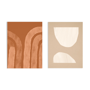 Pair of giclee prints, abstract wall art set of two, 50x70cm