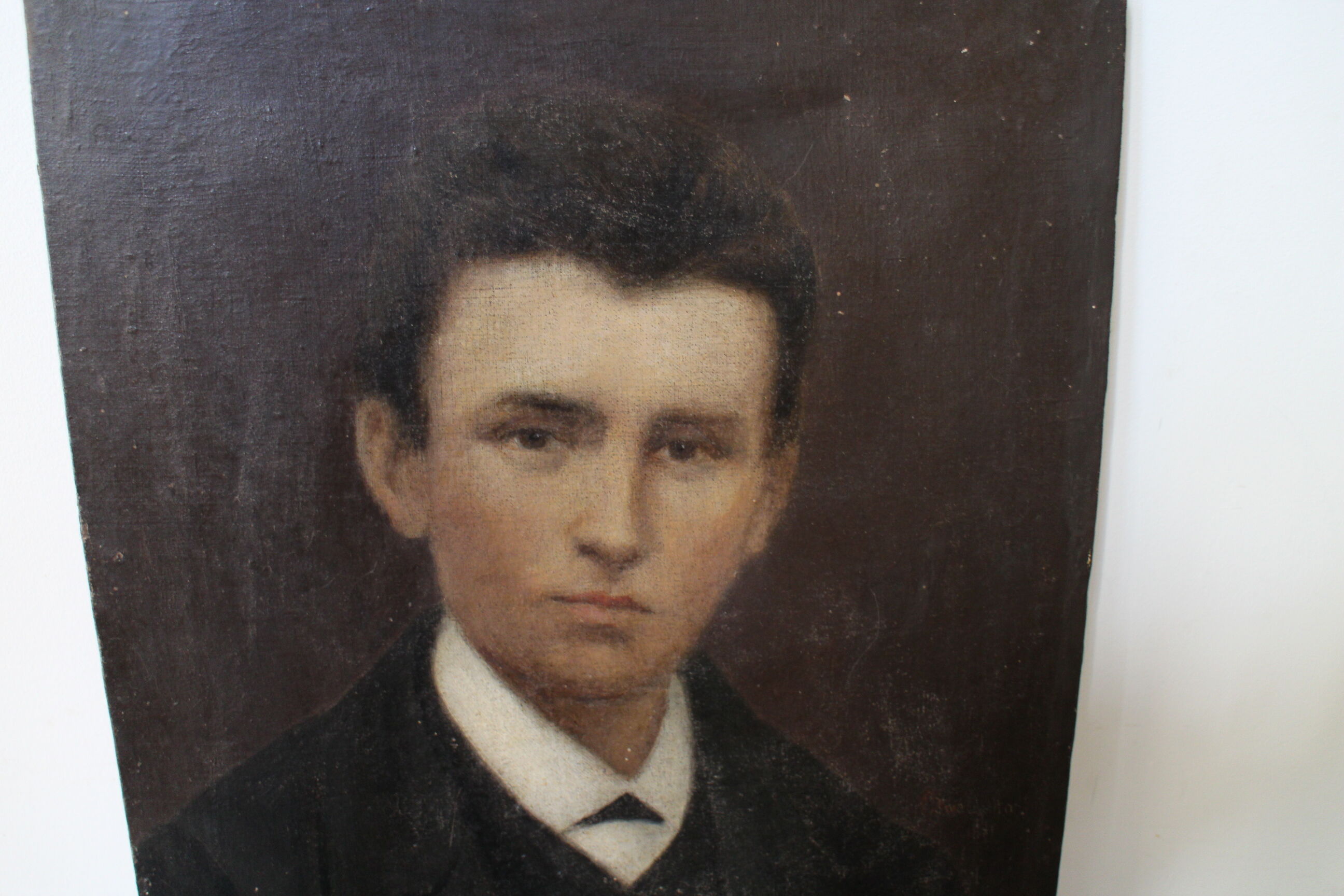 Oil portrait of a young man