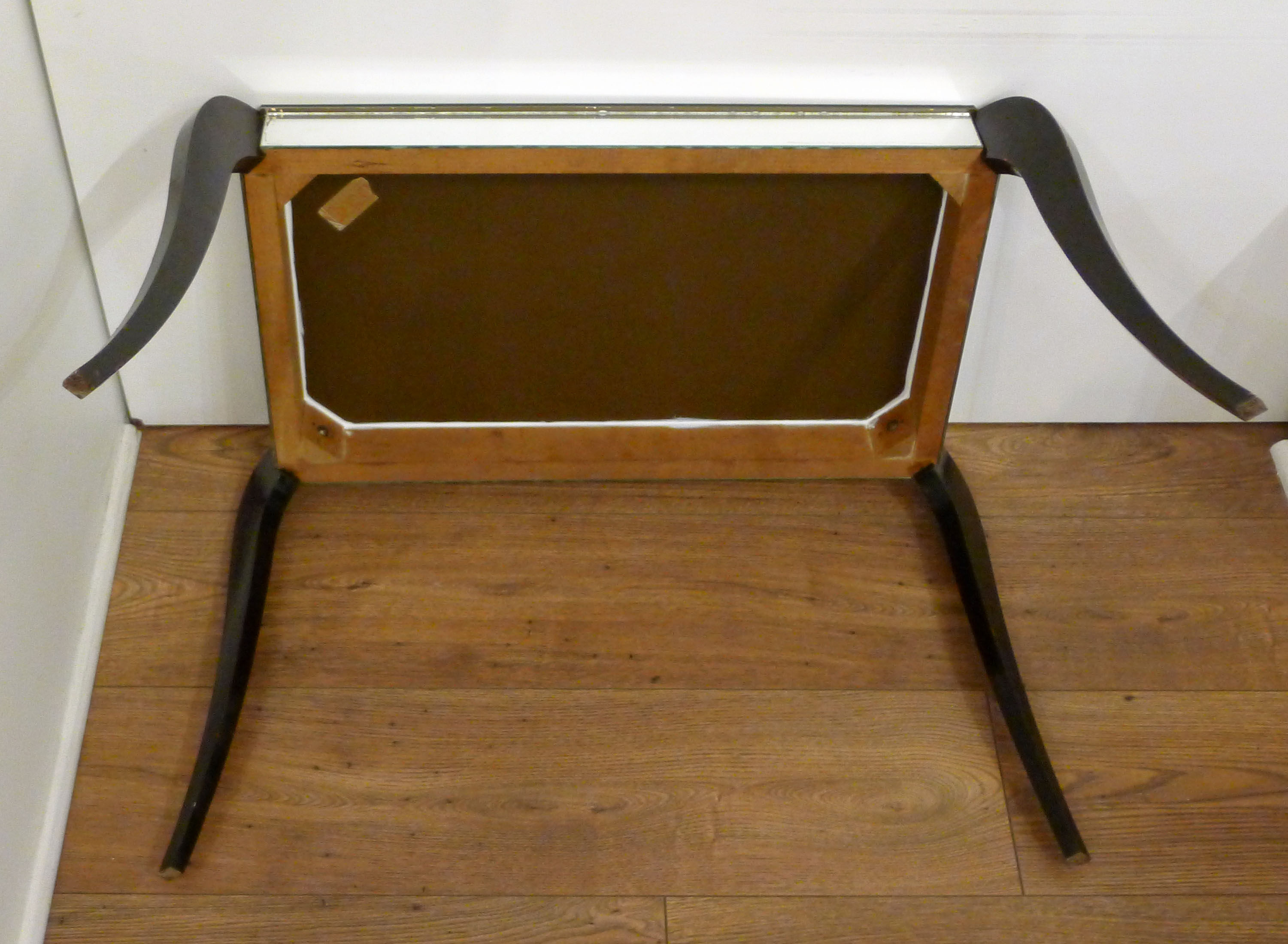 Mirror Art Deco coffee table - curved feet