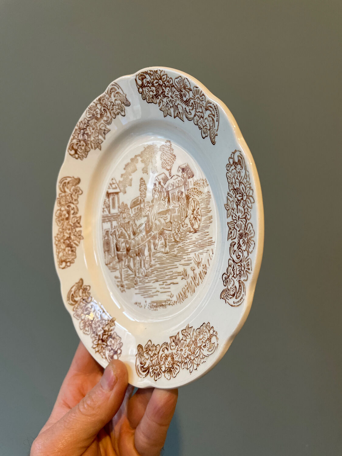 Set of 6 dessert plates Sarreguemines France