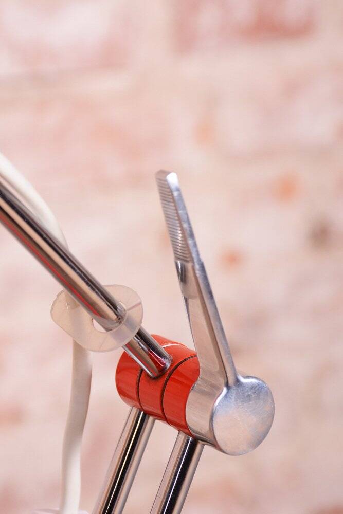 Mid-century chrome floor lamp by j. hůrka for napako, czech, 1950s