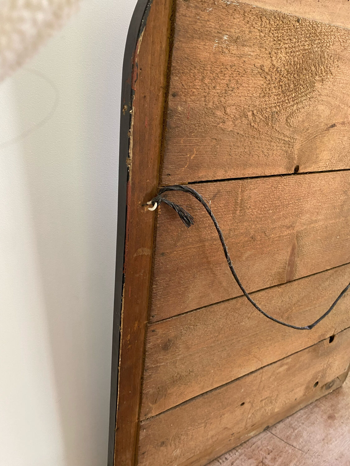 Louis Philippe period mirror with a plate repainted in black