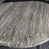 Solid oak table with 4 extension cords