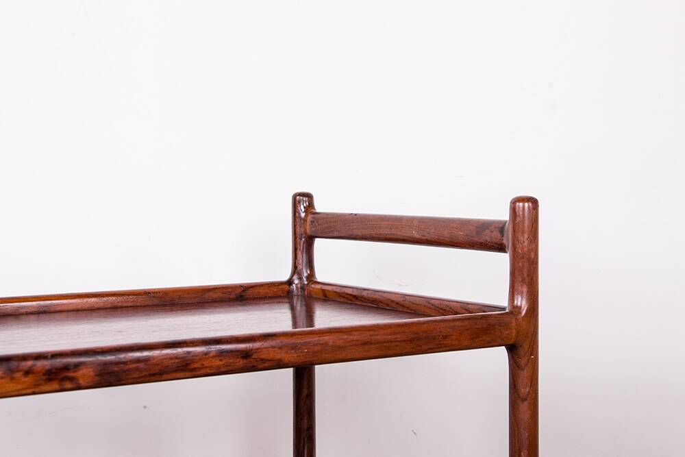 Danish Rosewood Serving Trolley, 3 Tier by Johannes Andersen for Silkeborg 196