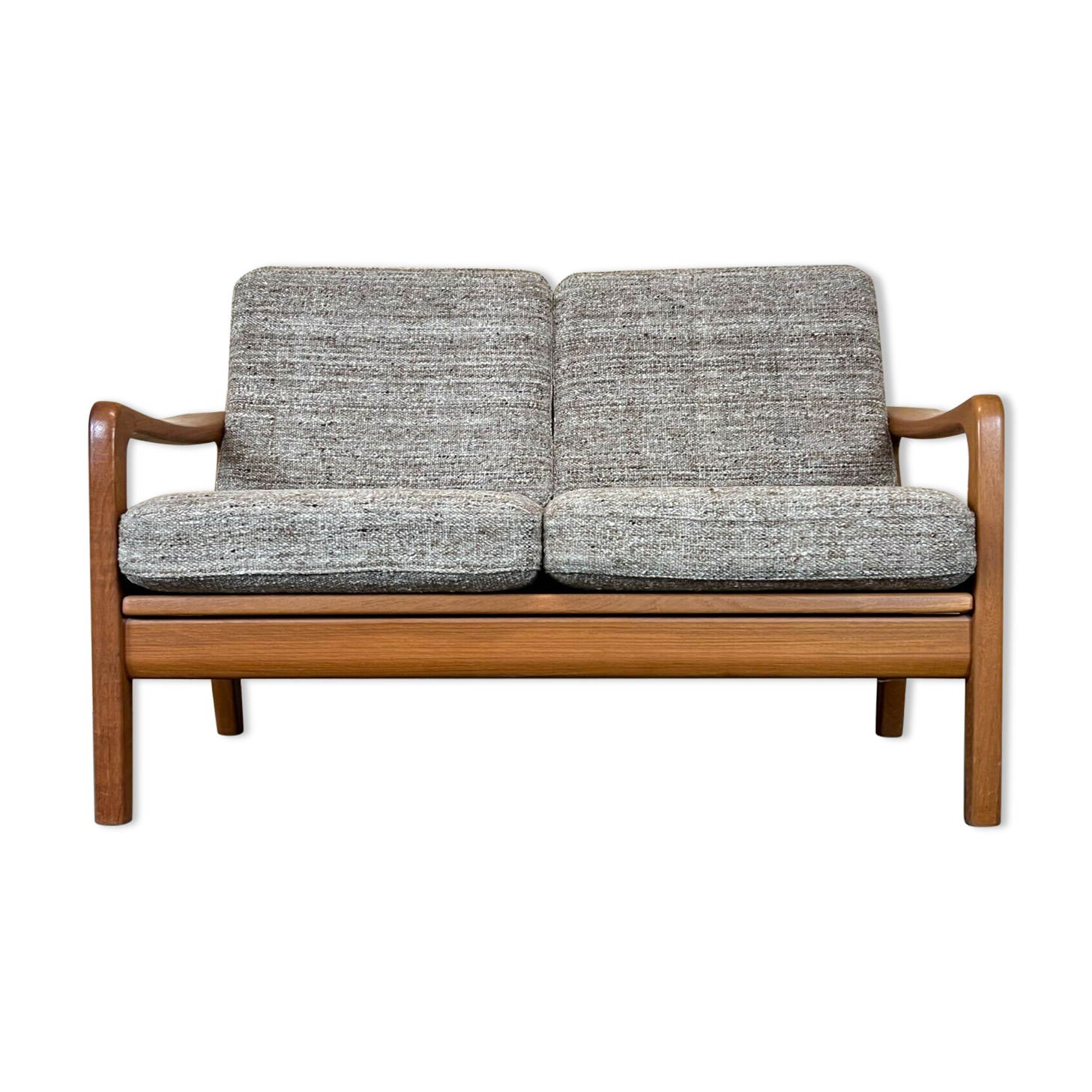60s 70s teak sofa 2 seater couch J. Kristensen Danish Denmark Design 60s 70s